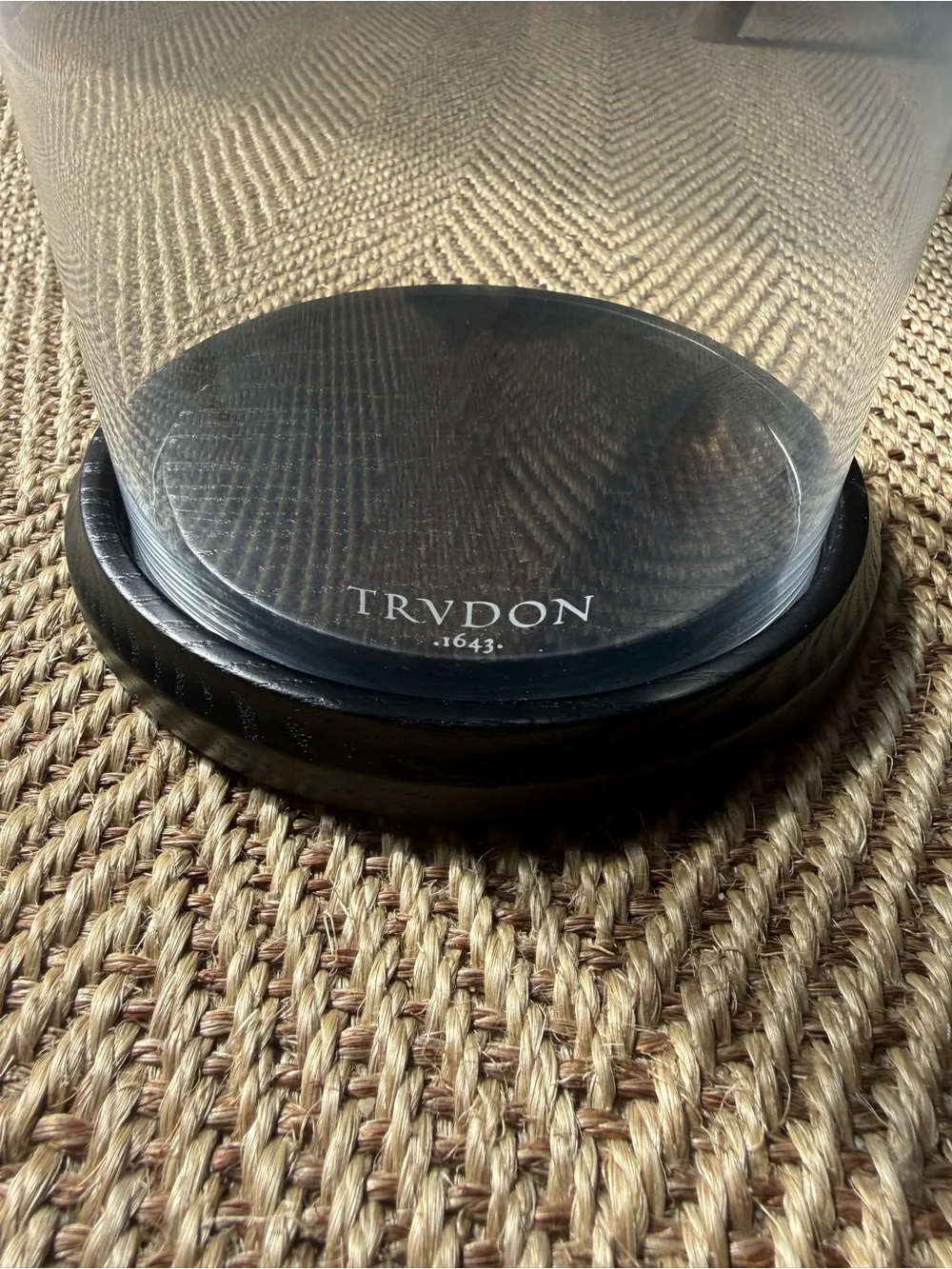 Trudon Glass Cloche with Black Wood Stand / Base